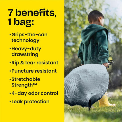 Glad ForceFlex Tall Kitchen Trash Bags, 13 Gallon, Gain Original, 140 Count (Package May Vary)