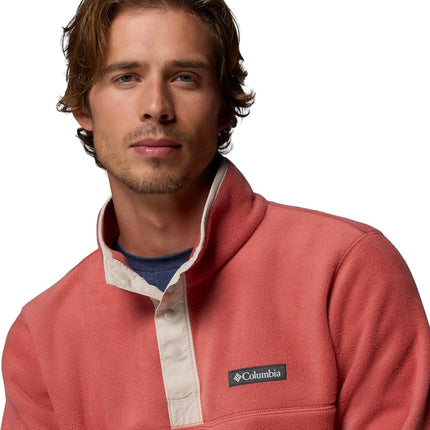 Columbia mens Steens Mountain Half Snap II, Washed Red/Dark Stone, XS