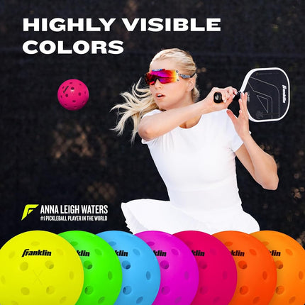 Franklin Sports Outdoor Pickleballs - X-40 Pickleball Balls USA (USAPA) Approved 12 Pack Outside Pink US Open Ball