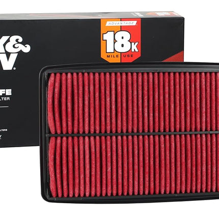 K&N Engine Air Filter: Long Life 18,000 Mile Replacement Air Filter: Compatible with 2005-2015 Honda V6 (Pilot, Odyssey), KNA-2309