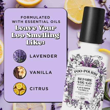 Vaporisateur de toilettes avant utilisation Poo-Pourri, Agrumes Originaux, 29,5 ml - Citron, Bergamote et Citronnelle