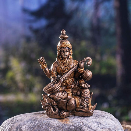 Pacific Giftware Hindu God Saraswati Miniature Res