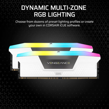 CORSAIR VENGEANCE RGB DDR5 Light Enhancement Kit (No Physical Memory) � White
