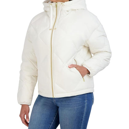 Veste matelassée Essential Diamond pour femme Cole Haan, Ivoire, XL