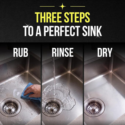 HOPE'S Perfect Sink Cleaner and Polish, Restorative, Removes Stains, Cast Iron, Corian, Composite, Acrylic, 8.5 Fl Oz