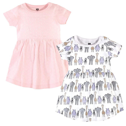 Robes en coton Hudson Baby pour bébés filles, safari rose, 9-12 mois