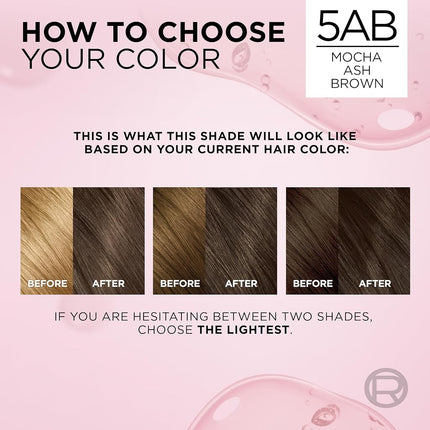 L'Oréal Paris Excellence Créme Permanent Hair Color, 5AB Mocha Ashe Brown