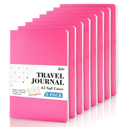 8 Pack Soft Cover Journal Bulk, Feela Notebooks Co
