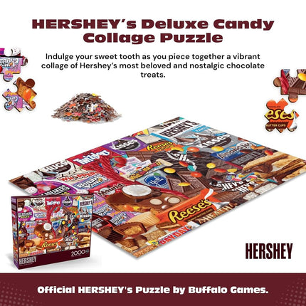 Buffalo Games - Hershey - Hershey Deluxe Collage - 2000 Piece Jigsaw Puzzle for Adults Challenging Puzzle Perfect for Game Nights - Finished Puzzle Size is 38.50 x 26.50