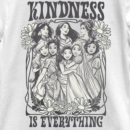 Camiseta de manga corta retro elegante de princesas de Disney para niñas, blanca, talla extrapequeña