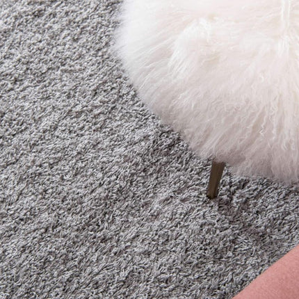 Alfombra de área Unique Loom Solo Solid Shag Collection - Alfombra moderna de felpa exuberante y suave (2.74 x 3.66 m rectangular, gris nube)