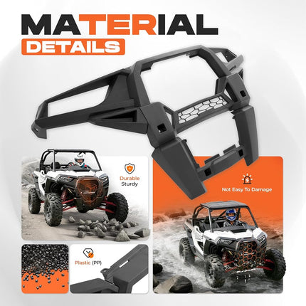 ALMULOO Parachoques delantero combinado compatible con Polaris RZR XP 1000/ RZR XP 4 1000/RZR 4 900 2015-2018/RZR 900 2015-2020 (accesorios de repuesto para 5439786-070)