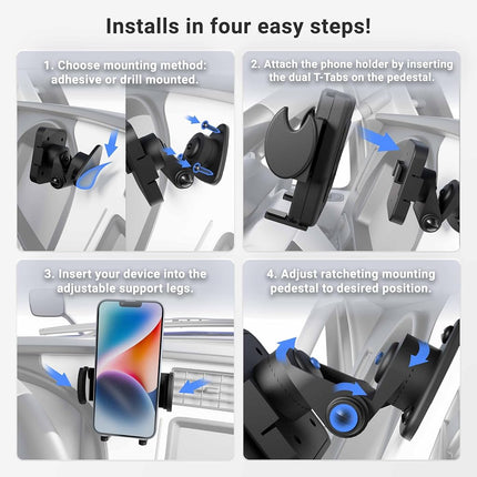 Arkon Adhesive Car or Truck Phone Holder Mount for iPhone 7 6S 6 Plus 7 6S 6 Galaxy Note Retail Black