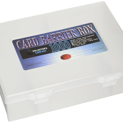 KMC Card Box 1000 Rectangular Flip Top Plastic No Pattern Clear 1 Count