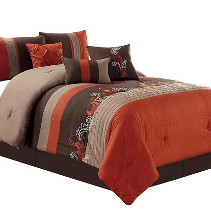 Chezmoi Collection Napa 7-Piece Luxury Autumn Leav