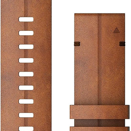 Garmin 26mm QuickFit watch band, Leather, Chestnut