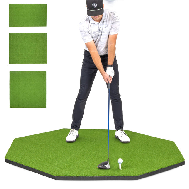 GoSports Golf Hitting Mat - PRO 5 x 5 ft Octagon -