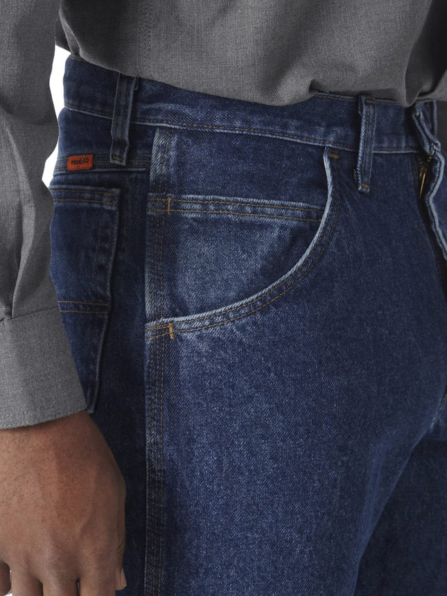 Wrangler Men's Riggs Workwear Flame Resistant Relaxed Fit Jeans, Medium Fade, 34W x 34L
