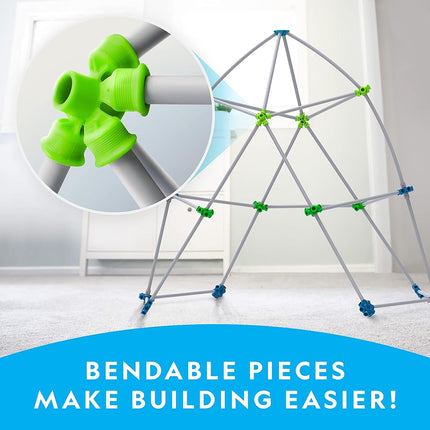 Kit de construcción de fuertes de National Geographic Kids - 70 piezas para construir fuertes en interiores - Juego creativo, juguete de construcción STEM, kit de construcción para niños de 6 a 10 años, kit de fuerte de mantas