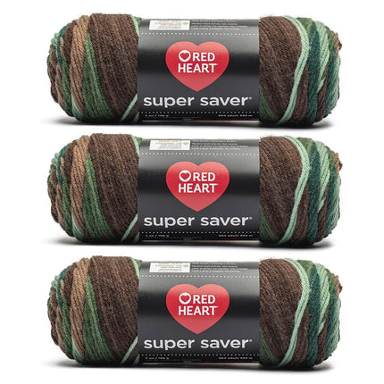Red Heart Yarn, Forest, 3 x 198 g