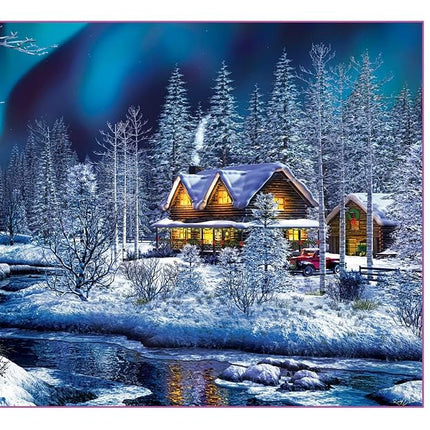 MasterPieces Holiday Glitter - Northern Lights 500 Piece Jigsaw Puzzle