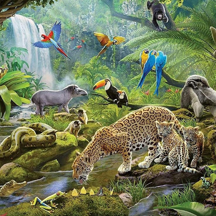 Ravensburger 60 Piece Jigsaw Puzzle with Rainforest Animals, Engaging and Educational Fun, Unique Pieces, Durable for Repeated Use, for 4-8 Years Old Kids