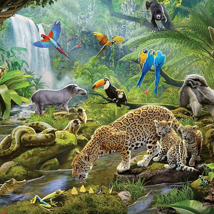 Ravensburger 60 Piece Jigsaw Puzzle with Rainforest Animals, Engaging and Educational Fun, Unique Pieces, Durable for Repeated Use, for 4-8 Years Old Kids