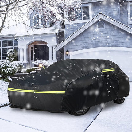 Waterproof Car Covers Replace for 2009-2023 Nissan 370Z, 6 Layers Custom-Fit Outdoor All Weather Car Covers with Zipper Door & Windproof Bands for Snow Rain Dust Hail Protection