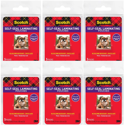 Scotch Self-Sealing Laminating Pouches, Gloss Fini
