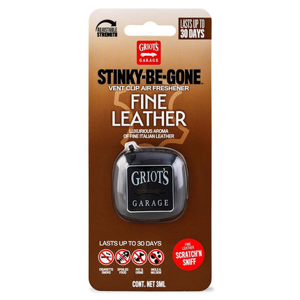 Griot's Garage 10763 – Air Freshener with Vent Clip, Fine Leather