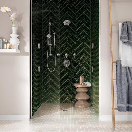 Moen S6310EP ExactTemp Pommeau de douche pluie écologique monofonction de 17,8 cm avec technologie Immersion, débit de 7,6 L/min, chrome