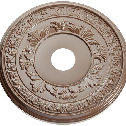 Ekena Millwork CMP19BAGLG Baltimore Thermoformed PVC Ceiling Medallion (Fits Canopies up to 7 3/4"), 19"OD x 3 1/2"ID x 1"P, UltraCover Satin London Grey