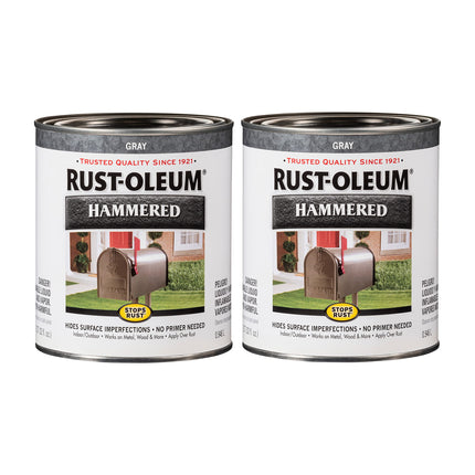 Rust-Oleum 7214502-2PK Stops Rust Hammered Brush O
