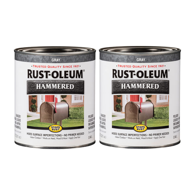 Rust-Oleum 7214502-2PK Stops Rust Hammered Brush O