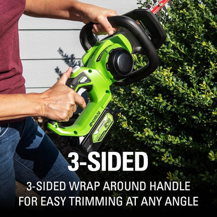 Greenworks 24V 22" Cordless Laser Cut Hedge Trimmer, Tool Only