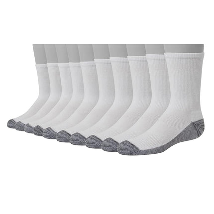 Hanes Ultimate Boys Crew, 10-Pack White Small