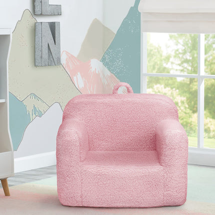 Sherpa Solid Colour Cozee Chair Sherpa Pink