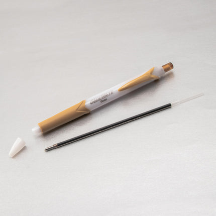Bolígrafo Pentel GlideWrite con tinta TechniFlo, (1.0mm) Trazo Mediano, Tinta Oro Antiguo, Caja de 12 Bolígrafos (BX910-X)
