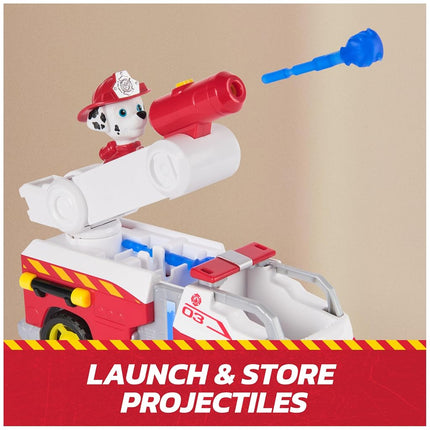 PAW Patrol Fire Rescue: Marshall Rescue Fire Engine with Action Figure & Projectile Launcher & Toy Truck, Kids Toys for Boys & Girls Ages 3 and Up