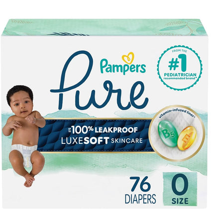 Pampers Diapers Newborn/Size 0 (<10 lb), 76 Count 