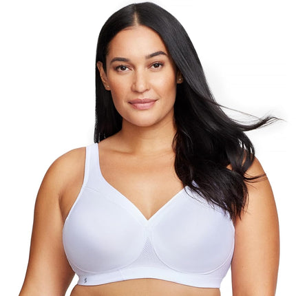 Glamorise MagicLift Seamless Sports Wirefree Bra 1006 (Women's & Women's Plus) White