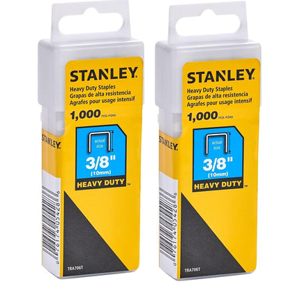 Stanley Sharpshooter Staples TRA706T 3/8 Inch Leg Length, 1000/Box, Pack of 2