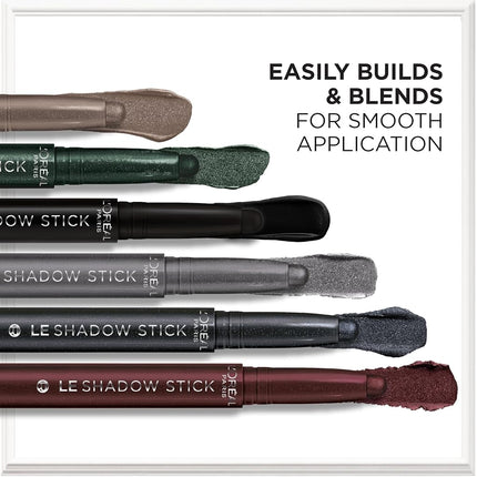 L'Oreal Paris Makeup Le Shadow Stick Eyeshadow, Blendable, Smudge-Resistant, Smokey Cream Eyeshadow, 270 Twilight Emerald