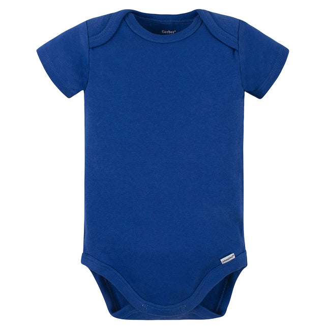 Gerber Baby 5 Pack Onesies Multi-Packs Bundle Interlock 180 Gsm, Blue, 18 Months