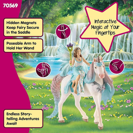 Schleich Bayala - 3Pc Fairy Eyela With Princess Unicorn - Kids 5+ | 70569