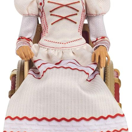 Mattel Universal Wicked Nessarose fashion doll and accessories, including wheelchair, with brown curly hair, possible and removable ballroom look