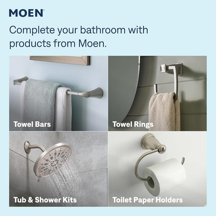 Moen Karis One-Handle Bathroom Sink Faucet, One Hole Lavatory Faucet with Drain Assembly and Optional Deck Plate, Spot Resist Brushed Nickel, 84346SRN