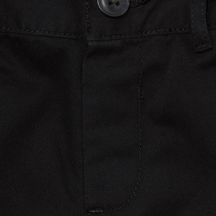 The Children's Place Pantalón corto chino elástico para niño, negro liso, 12-18 meses