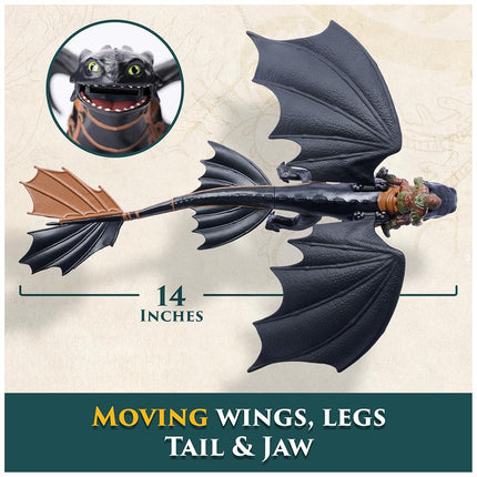 Dreamworks Dragons Toothless & Hiccup Action Figures Viking Rider Duo