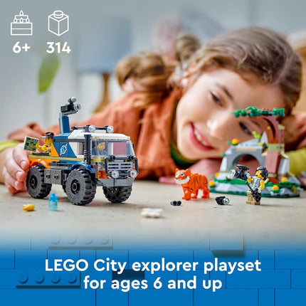 LEGO City Jungle Explorer Off-Road Truck Toy Building Set for 6 Plus Year Old Boys, Girls & Kids, Fun Birthday Gift Idea, Off-Road Vehicle with 3 Adventurer Minifigures and a Tiger Animal Figure 60426